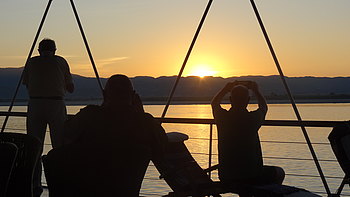 Sonnenuntergang auf hoher See