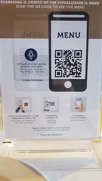 Speisekarte per QR-Code